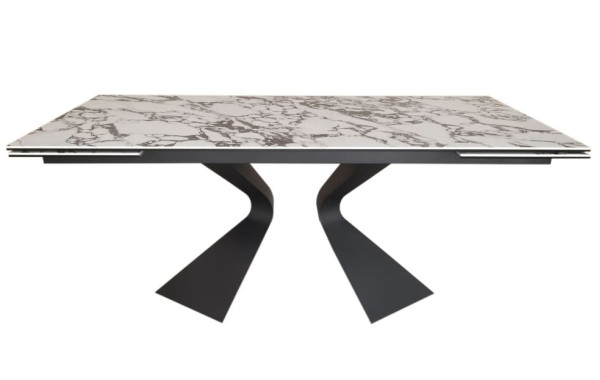 Керамический стол раскладной обеденный Concepto DUNA ARTIC WATER 180-260 см-0
