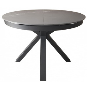Керамічний стіл розкладний обідній Concepto PLANETA MACEDONIAN BLACK 110-145 см