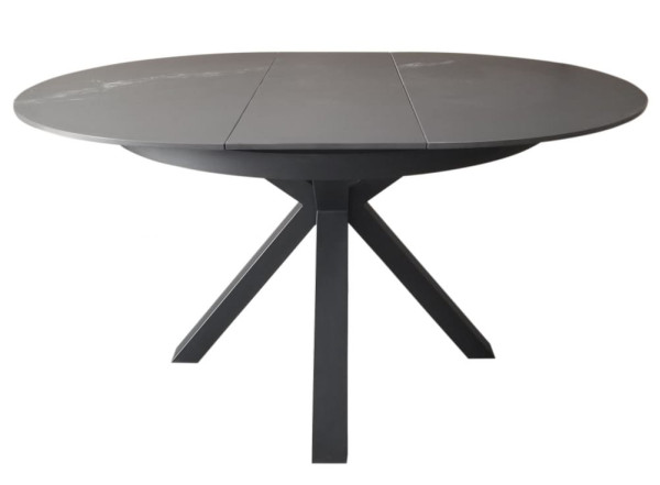 Керамічний стіл розкладний обідній Concepto PLANETA MACEDONIAN BLACK 110-145 см-1