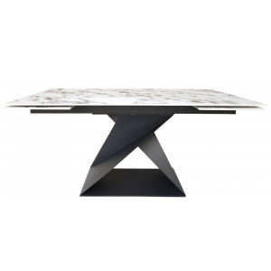 Керамический стол раскладной обеденный Concepto RIO BIANCO ROSSO 160-240 см