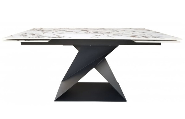 Керамический стол раскладной обеденный Concepto RIO BIANCO ROSSO 160-240 см-0