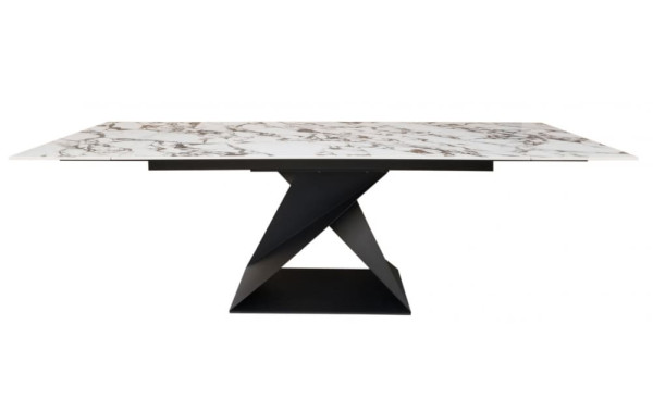 Керамический стол раскладной обеденный Concepto RIO BIANCO ROSSO 160-240 см-1