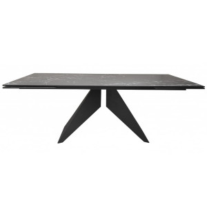 Керамічний стіл розкладний обідній Concepto SAPPHIRE BLACK MARBLE 200-300 см