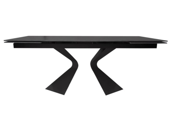 Керамічний стіл розкладний обідній Concepto DUNA BLACK MARBLE 180-260 см-1