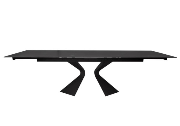 Керамічний стіл розкладний обідній Concepto DUNA BLACK MARBLE 180-260 см-2