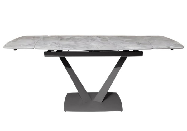 Керамічний стіл розкладний обідній Concepto ELVI GREY STONE 120-180 см-0