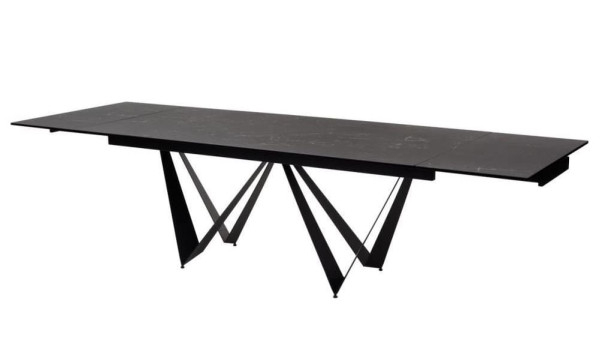 Керамический стол раскладной обеденный Concepto FJORD BLACK MARBLE 200-300 см-4
