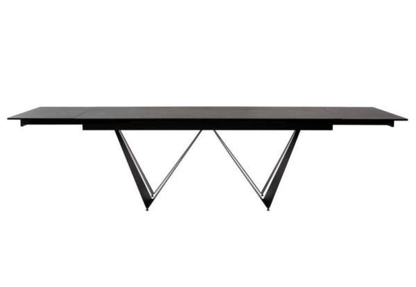 Керамический стол раскладной обеденный Concepto FJORD BLACK MARBLE 200-300 см-3