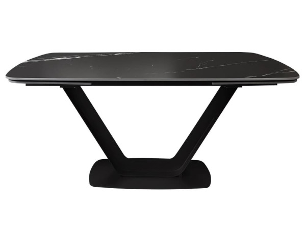 Керамічний стіл розкладний обідній Concepto FORCE MACEDONIAN BLACK 160-240 см-0