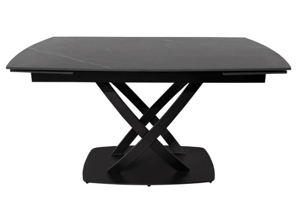 Керамический стол раскладной обеденный Concepto INFINITY BLACK MARBLE 140-200 см-0