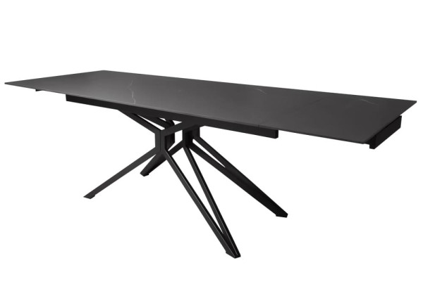 Керамічний стіл розкладний обідній Concepto STAR BLACK MARBLE 160-240 см-1