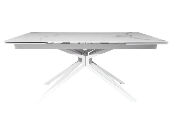 Керамический стол раскладной обеденный Concepto STAR STATURARIO WHITE 160-240 см-1