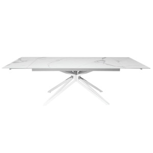 Керамический стол раскладной обеденный Concepto STAR STATURARIO WHITE 160-240 см
