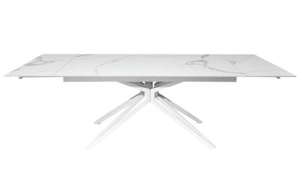 Керамический стол раскладной обеденный Concepto STAR STATURARIO WHITE 160-240 см-0