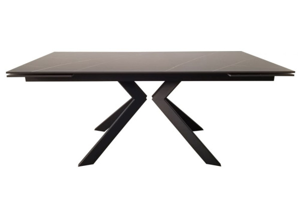 Керамічний стіл розкладний обідній Concepto SWANK LOFTY BLACK 180-260 см-0