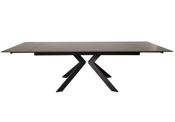 Керамічний стіл розкладний обідній Concepto SWANK LOFTY BLACK 180-260 см-1