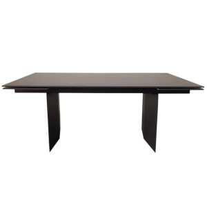 Керамический стол раскладной обеденный Concepto REAL BLACK MARBLE 180-260 см