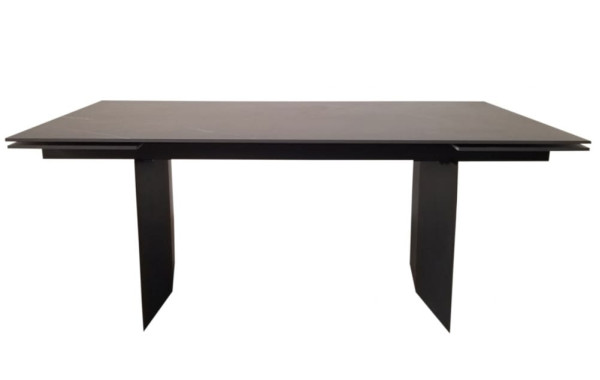 Керамический стол раскладной обеденный Concepto REAL BLACK MARBLE 180-260 см-0