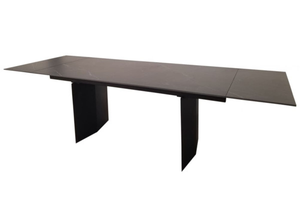 Керамический стол раскладной обеденный Concepto REAL BLACK MARBLE 180-260 см-2