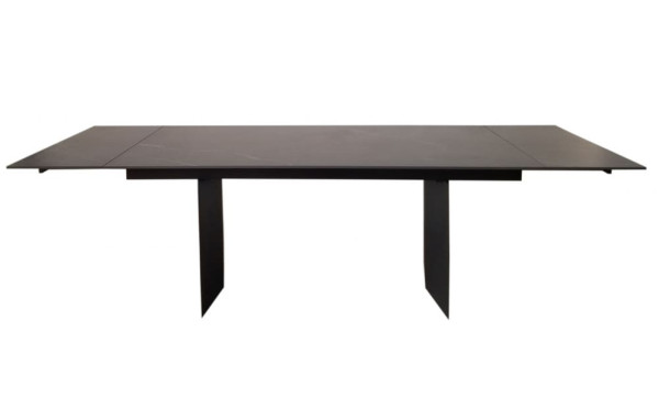 Керамический стол раскладной обеденный Concepto REAL BLACK MARBLE 180-260 см-1