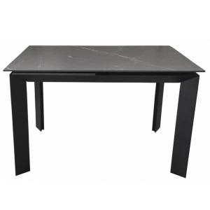 Керамический стол раскладной обеденный Concepto VERMONT BLACK MARBLE 120-170 см
