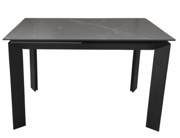 Керамічний стіл розкладний обідній Concepto VERMONT BLACK MARBLE 120-170 см-0