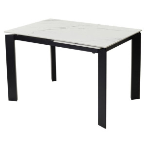 Керамический стол раскладной обеденный Concepto VERMONT STATURARIO/BLACK 120-170 см