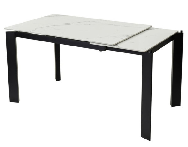 Керамічний стіл розкладний обідній Concepto VERMONT STATURARIO/BLACK 120-170 см-1