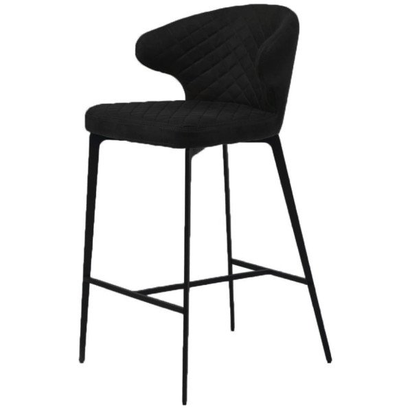 Полубарный стул Concepto Keen Велюр Черный-0