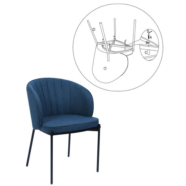 Стілець Concepto LAGUNA Синій-5