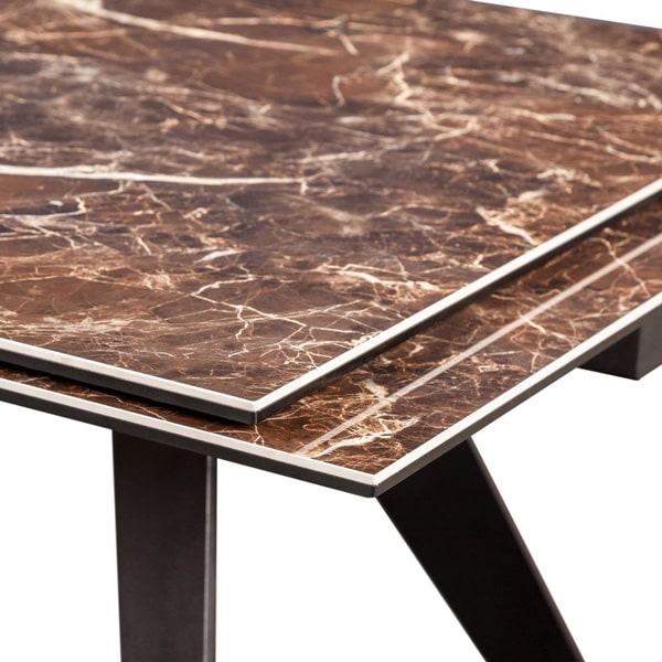 Стол раскладной обеденный Concepto Keen Dark Emperador-4