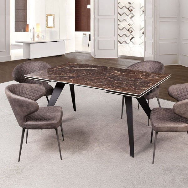 Стол раскладной обеденный Concepto Keen Dark Emperador-8