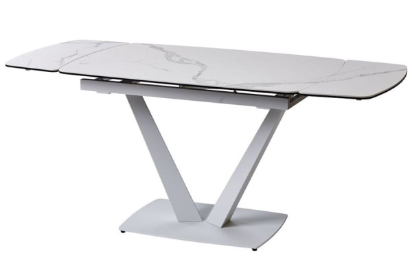 Стіл розкладний обідній Concepto Elvi Matte Staturario Білий Кераміка-0