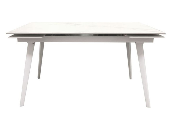Стіл розкладний обідній Concepto Hugo Carrara White Кераміка-1