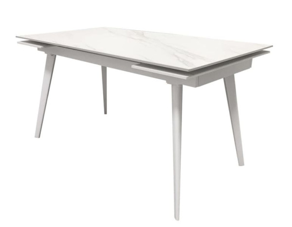 Стіл розкладний обідній Concepto Hugo Carrara White Кераміка-0
