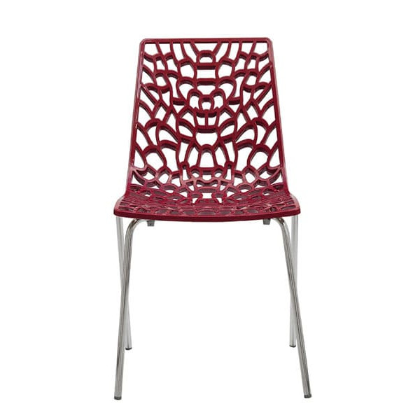Стул GRANDSOLEIL Groove Mite Solid Glossy Bordeaux Red-1