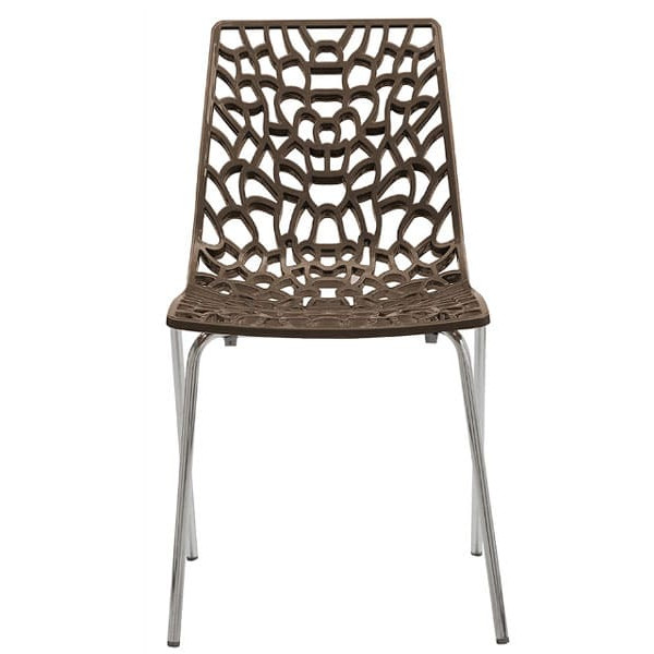 Стілець GRANDSOLEIL Groove Mite Solid Glossy Moka-0