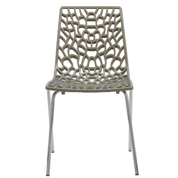 Стілець GRANDSOLEIL Groove Mite Solid Glossy Pearl Grey-0