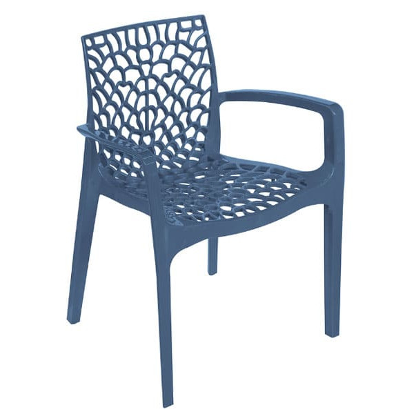 Стілець GRANDSOLEIL Gruvyer Arm PP Avio Blue-0