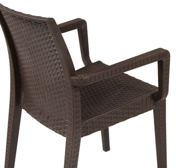 Стілець SDM Siesta Пластиковий ротанг Коричневий Стілець SDM Siesta Пластиковий ротанг Коричневий-1