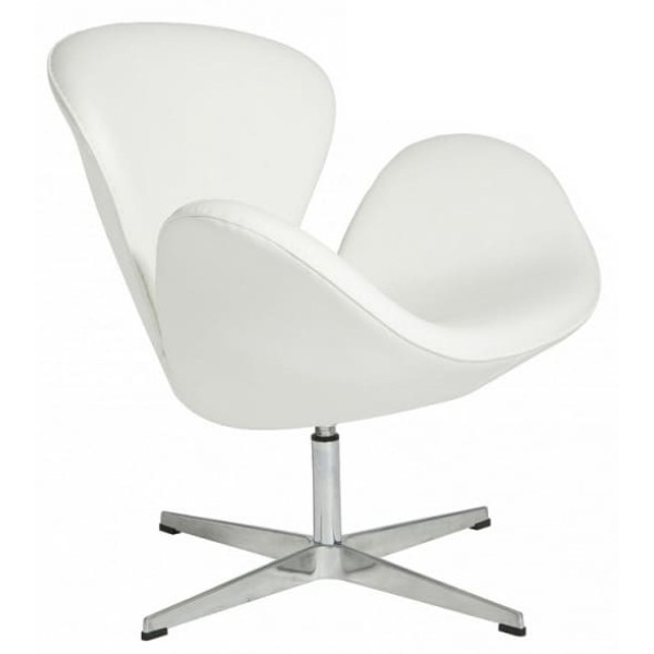Крісло GSDM Сван Біле Екошкіра-0