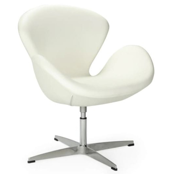 Крісло GSDM Сван Біле Екошкіра-1