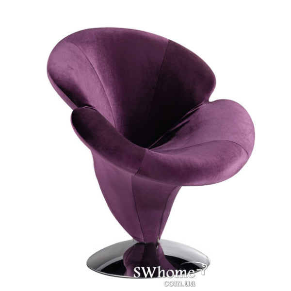 Крісло GSDM Орхідея велюр фіолетовий-0
