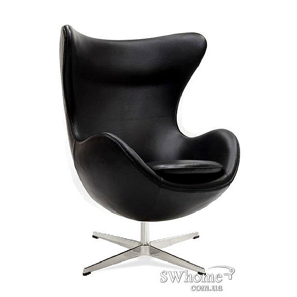 Крісло GSDM EGG (Егг) Шкіра Чорний-1