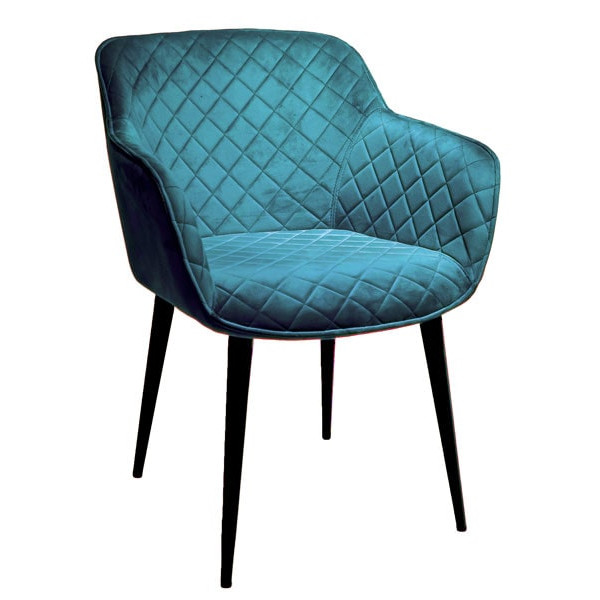 Стілець Impulse Gaby Павлиний синій велюр-0