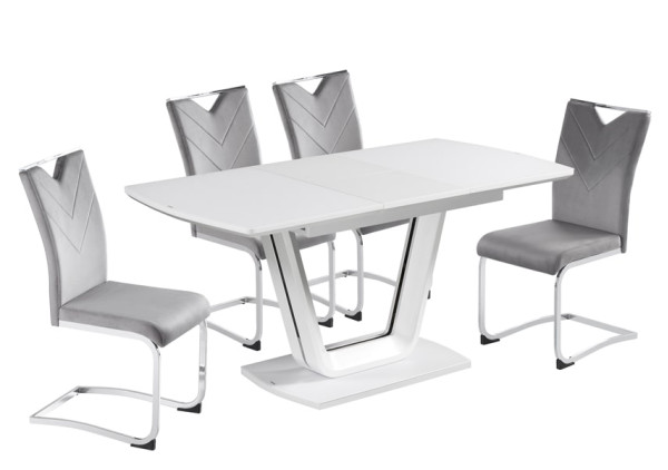 Стіл розкладний обідній Impulse Asti 120-160 Білий-6