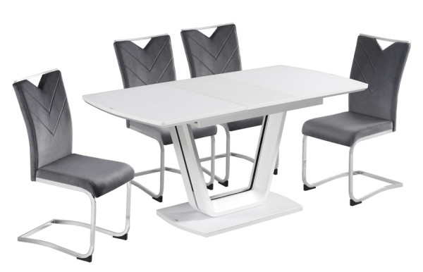 Стіл розкладний обідній Impulse Asti 120-160 Білий-7