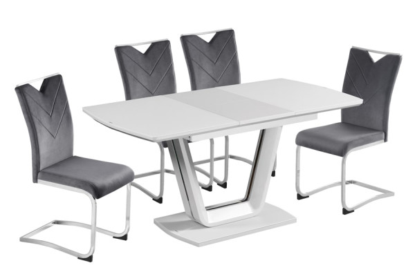 Стол раскладной обеденный Impulse Asti 120-160 Светло-серый-5