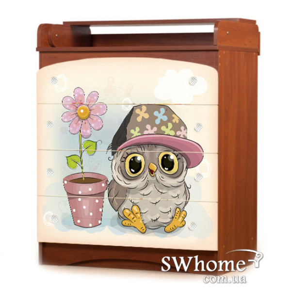 Комод пеленальний Вальтер Сови Яблуня локарно-ваніль-0