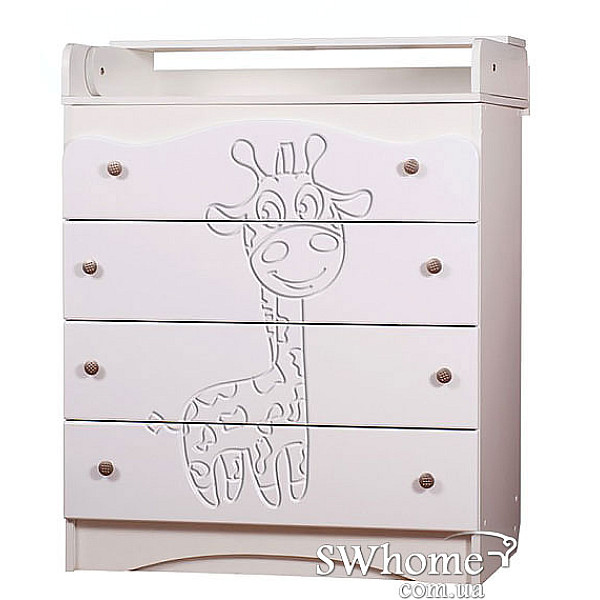 Пеленальный комод Вальтер Жираф Белый Пеленальный комод Вальтер Жираф Белый-0